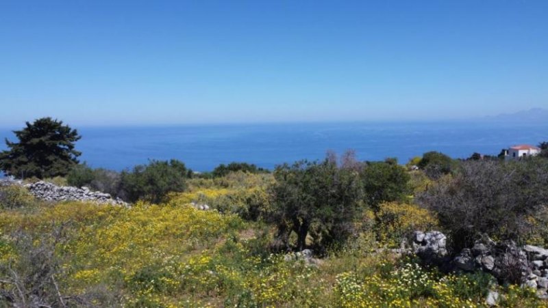 Kefalas Kreta, Kefalas Chania: Großes Grundstück mit unverbautem Meer- und Bergblick zu verkaufen Grundstück kaufen